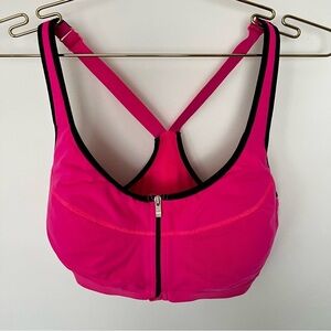 VSX Knockout Front-Close Sports Bra High Impact Hot Pink Sports Top Size 38DD